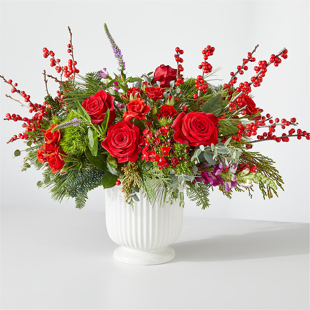 Big Red Bow Bouquet – Murphy Florist, Cincinnati OH