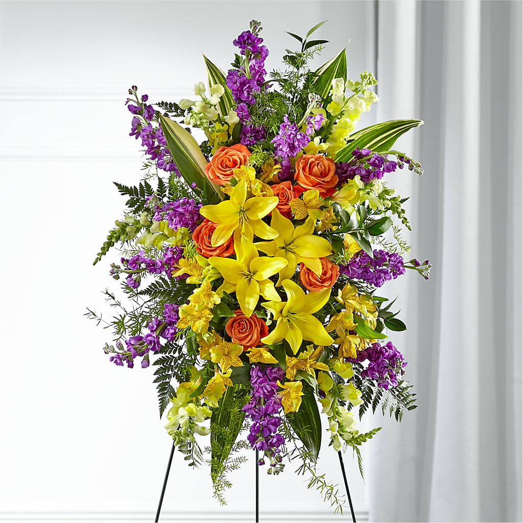Thoughtful Prayers Standing Spray – Murphy Florist, Cincinnati OH