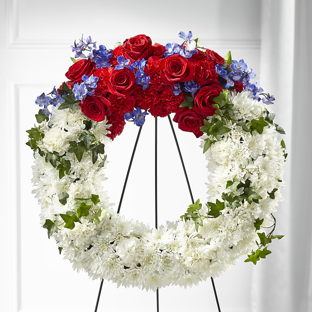 Patriotic Passion Wreath – Murphy Florist, Cincinnati OH