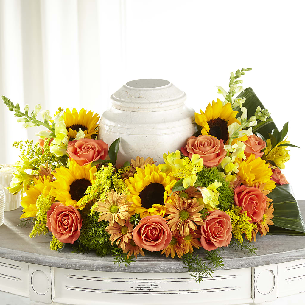 Faithful Sunflower Cremation Adornment – Murphy Florist, Cincinnati OH