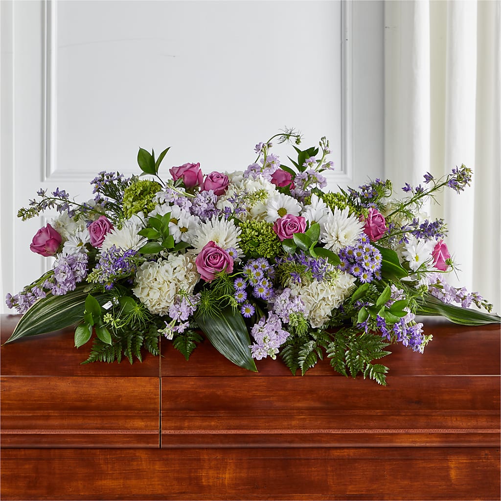 Meadows of Serenity Casket Spray – Murphy Florist, Cincinnati OH