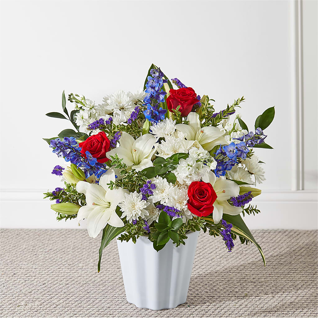 Consoled Floor Basket – Murphy Florist, Cincinnati OH