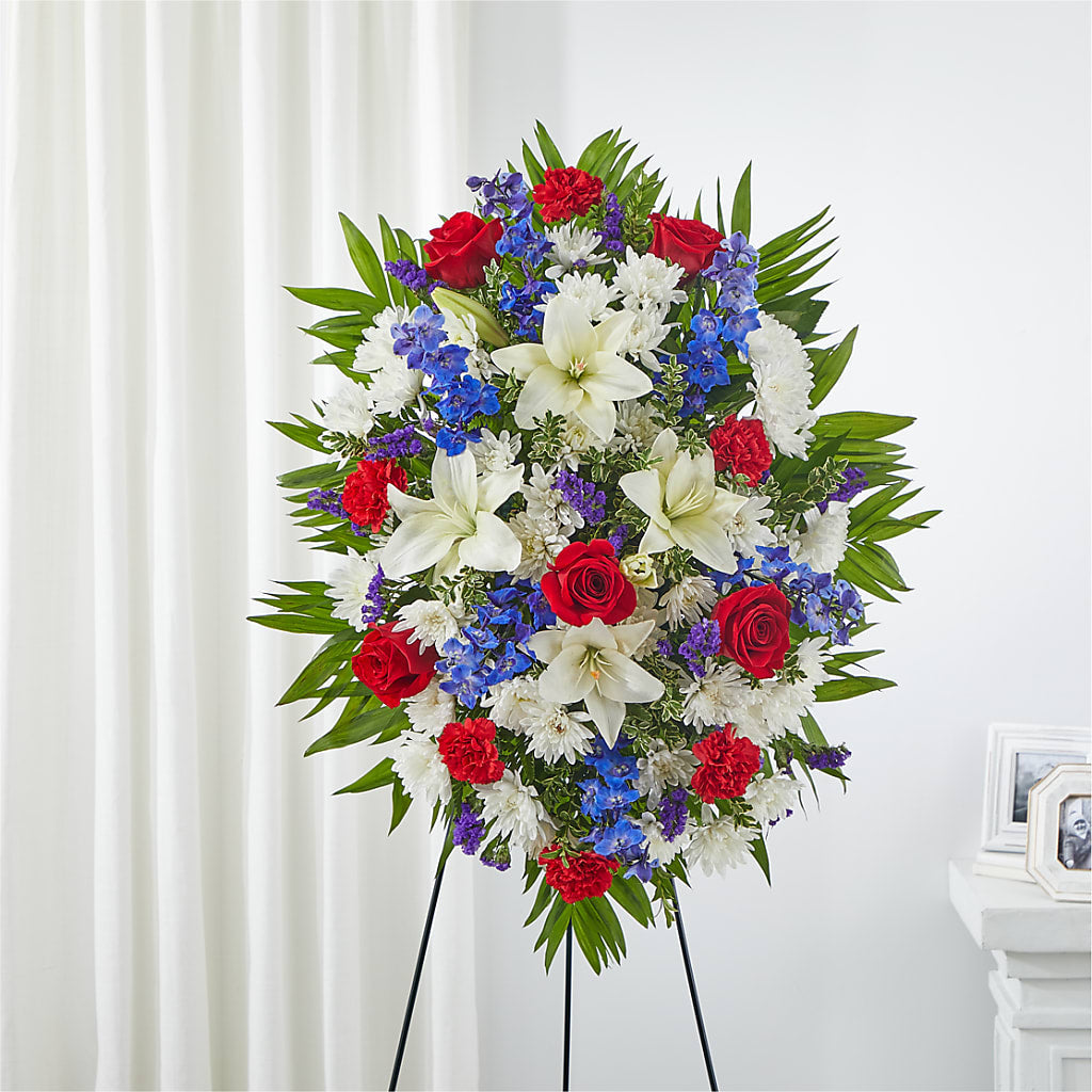 Cherished Service Standing Spray – Murphy Florist, Cincinnati OH