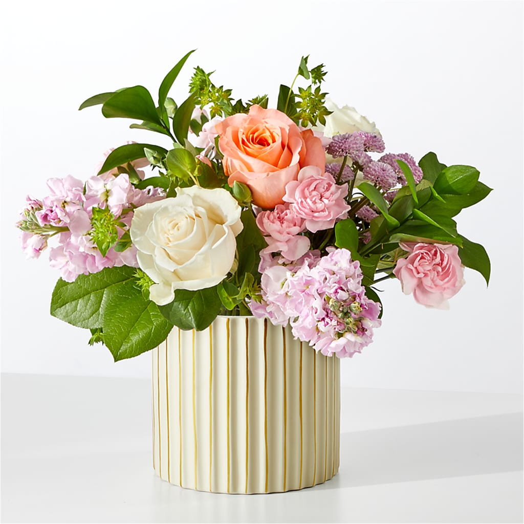 French Market Bouquet with Ivory Vase – Murphy Florist, Cincinnati OH