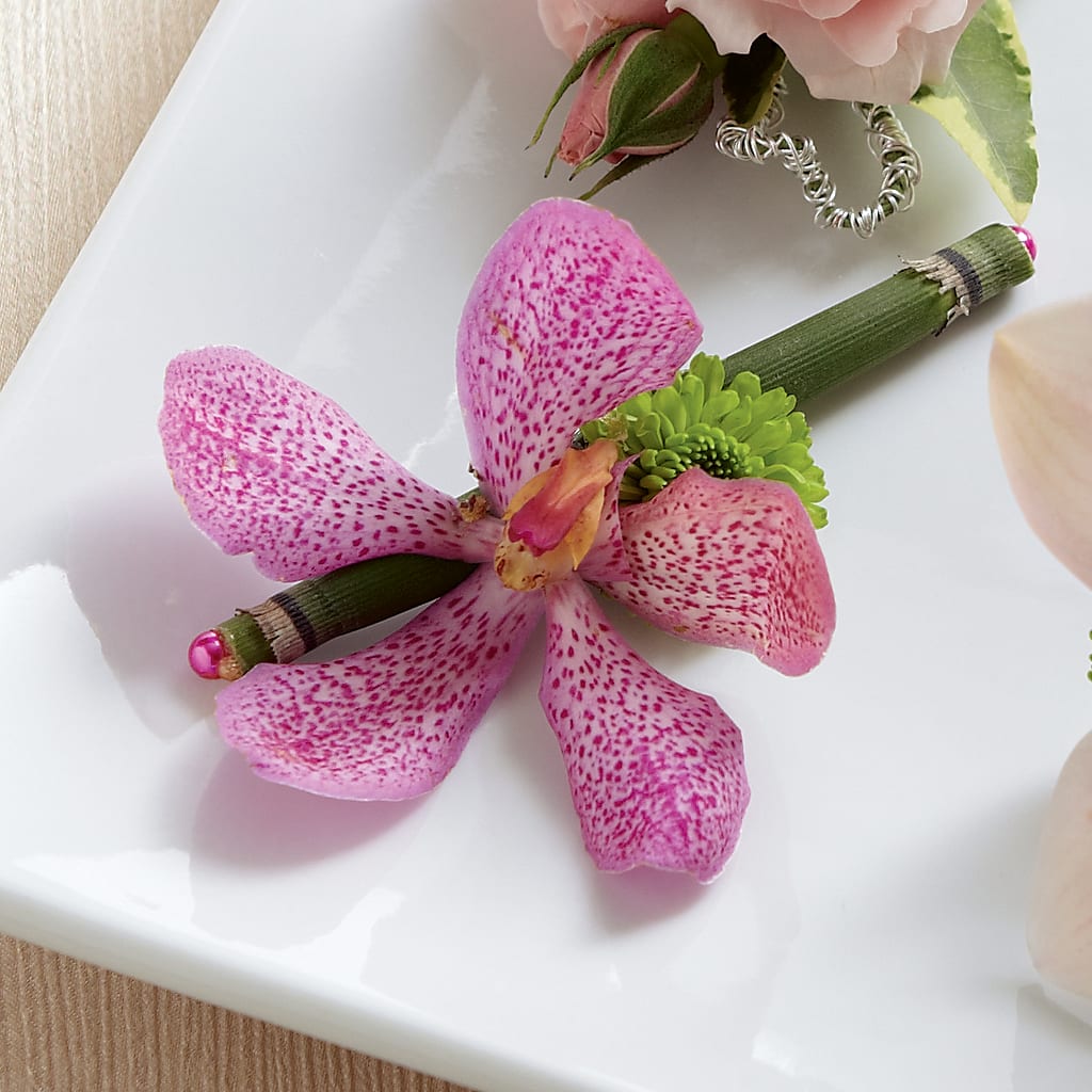 Pink Mokara Boutonniere – Murphy Florist, Cincinnati OH