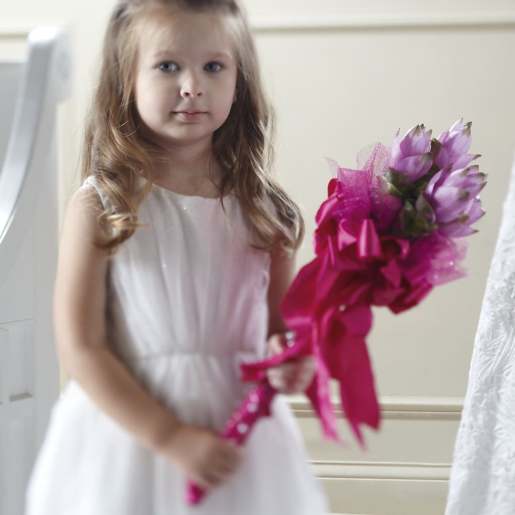 Sparkle Pink Flower Girl Bouquet – Murphy Florist, Cincinnati OH