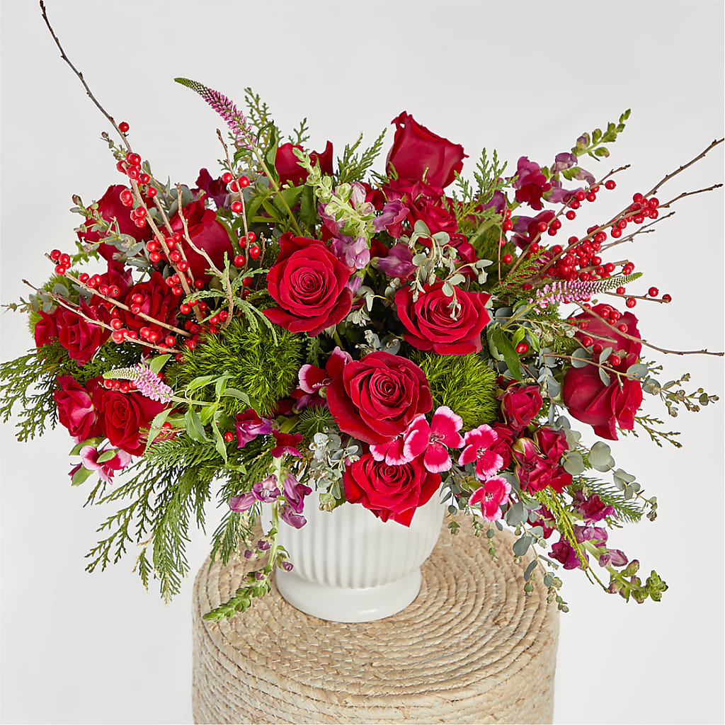 Big Red Bow Bouquet –  Murphy Florist, Cincinnati OH