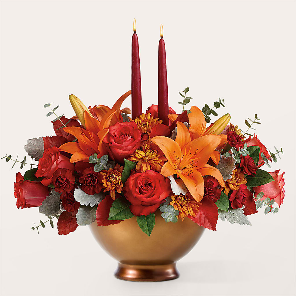Fruits of Fall Centerpiece –  Murphy Florist, Cincinnati OH
