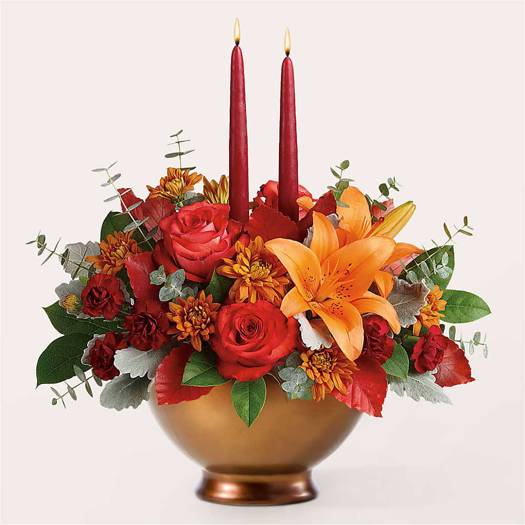 Fruits of Fall Centerpiece –  Murphy Florist, Cincinnati OH
