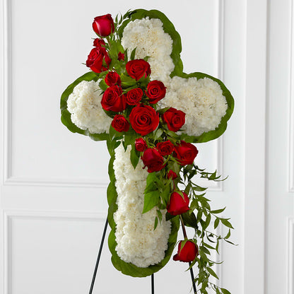 Floral Cross Easel –  Murphy Florist, Cincinnati OH