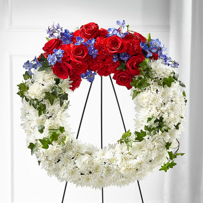 Patriotic Passion Wreath –  Murphy Florist, Cincinnati OH