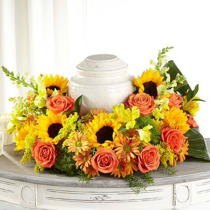 Faithful Sunflower Cremation Adornment –  Murphy Florist, Cincinnati OH