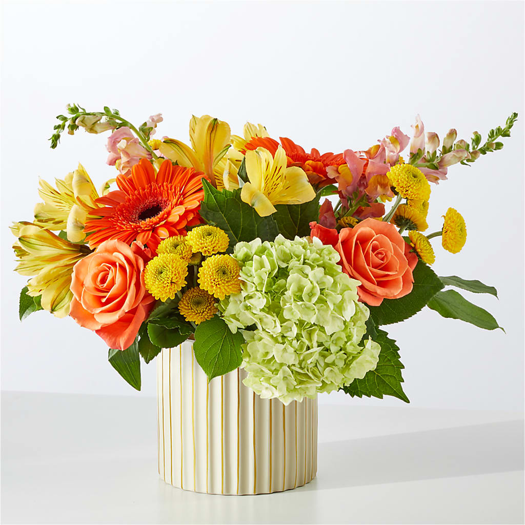Autumn Sunshine Bouquet with Ivory Vase –  Murphy Florist, Cincinnati OH