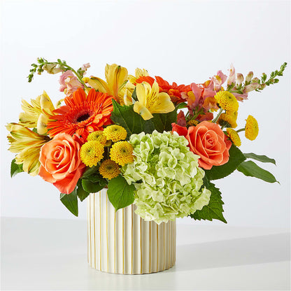 Autumn Sunshine Bouquet with Ivory Vase –  Murphy Florist, Cincinnati OH