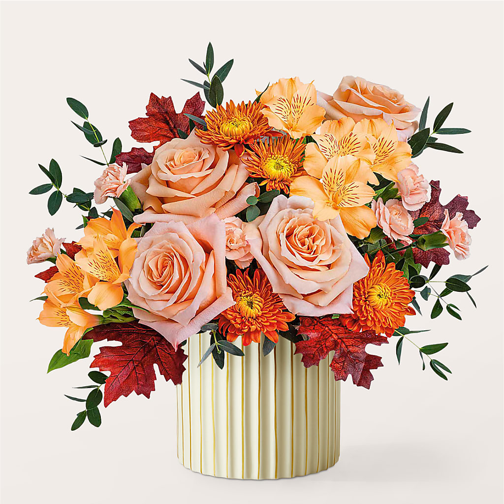 Spiced Latte Bouquet with Ivory Vase –  Murphy Florist, Cincinnati OH