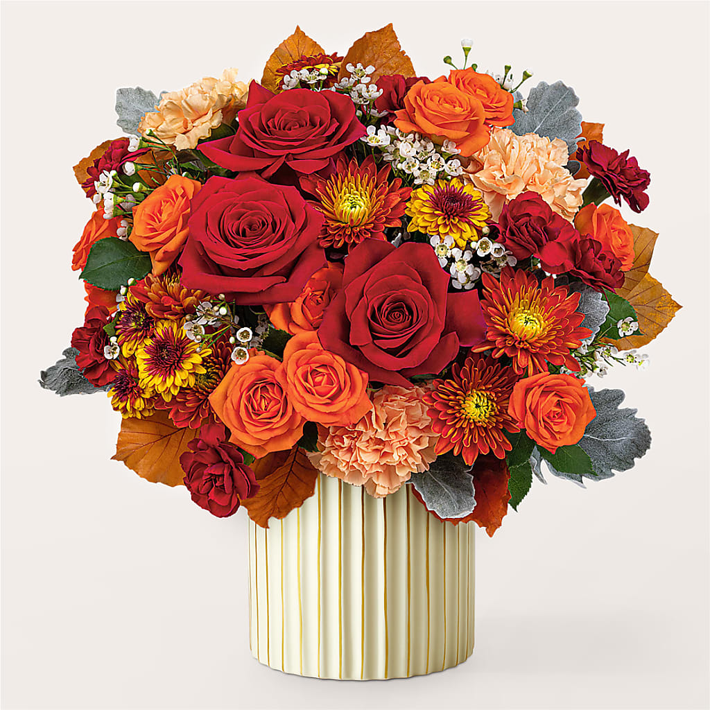 Merlot Bouquet with Ivory Vase –  Murphy Florist, Cincinnati OH