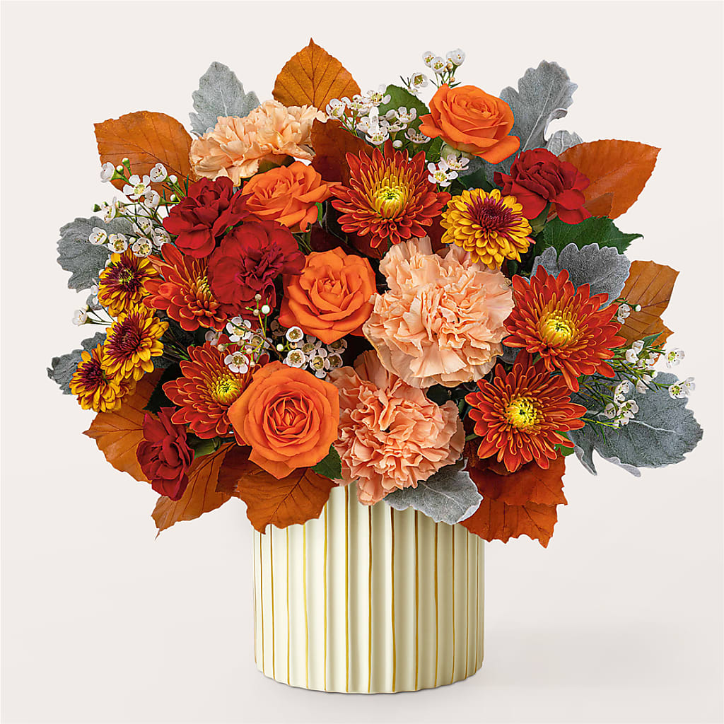Merlot Bouquet with Ivory Vase –  Murphy Florist, Cincinnati OH