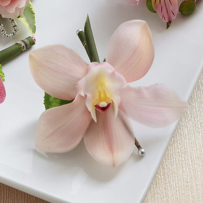 Pink Cymbidium Boutonniere –  Murphy Florist, Cincinnati OH