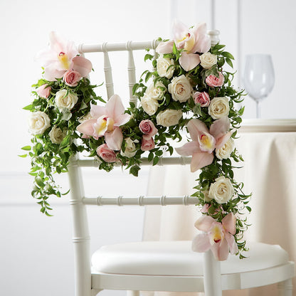 Orchid Rose Chair Décor –  Murphy Florist, Cincinnati OH