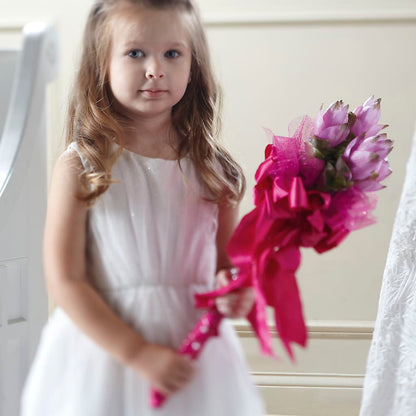 Sparkle Pink Flower Girl Bouquet –  Murphy Florist, Cincinnati OH